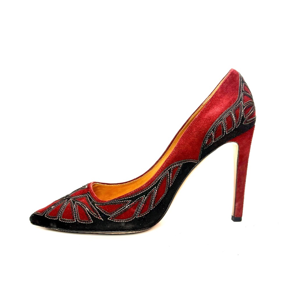 Isabel Marant Bordeaux Suede Embroidered Pumps | 39